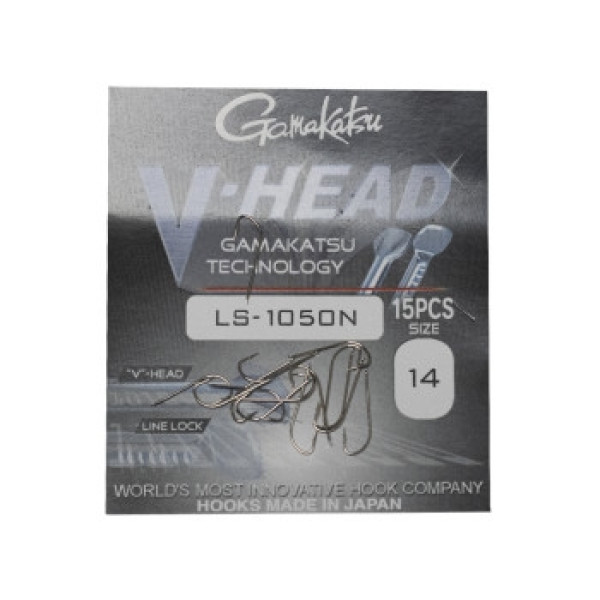 Гачок Gamakatsu V-Head LS-1050N Nickel #14 15шт