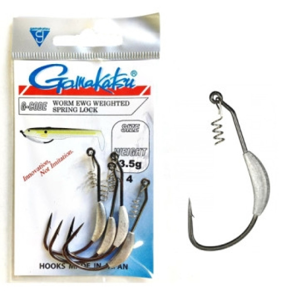 Gamakatsu Offset Hook Weighted Superline Spring-Lock 5.25gr #5/0 4pcs