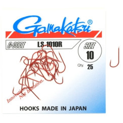 Гачок Gamakatsu LS-1010R Red #10 25шт