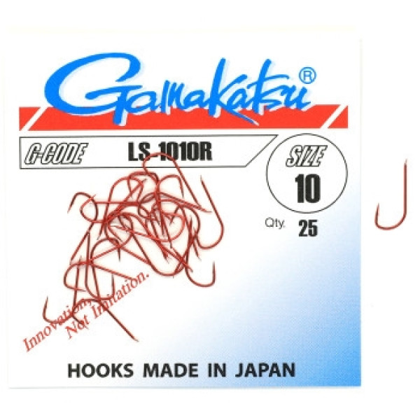 Гачок Gamakatsu LS-1010R Red #10 25шт