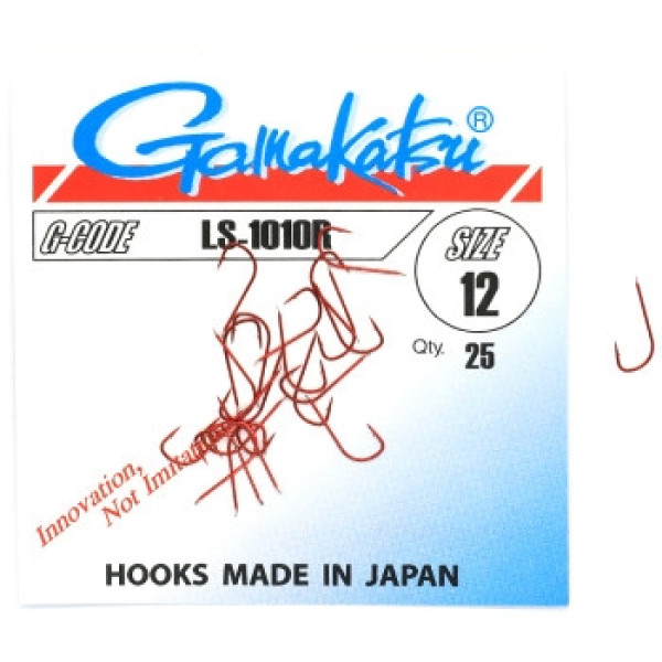 Гачок Gamakatsu LS-1010R Red #12 25шт
