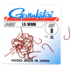 Hook Gamakatsu LS-1010R Red #8 25pcs