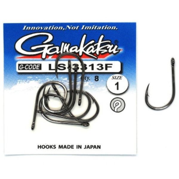 Гачок Gamakatsu LS-3313F N/L Black #1 8шт