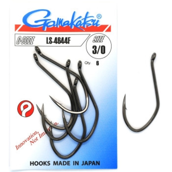 Гачок Gamakatsu LS-4644F Black #3/0 6шт