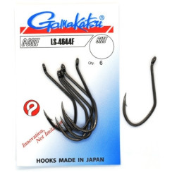 Гачок Gamakatsu LS-4644F Black #1/0 6шт