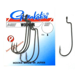 Гачок Gamakatsu офсетний Worm 34 Black #1 6шт