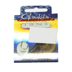 Гачок Gamakatsu BKD-3320G Carp 75cm Gold #4 10шт 0.28mm