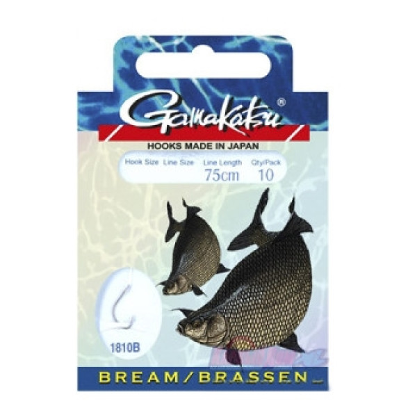 Gamakatsu BKS-1810B Bream Feeder Hook 75cm Bronze #14 10pcs 0.12mm