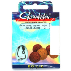 Гачок Gamakatsu BKS-3513F Boilie 20cm Black #1 2шт 0.30mm