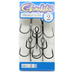 Гачок Gamakatsu потрійний Treble 21 NS EWG Black #2 5шт