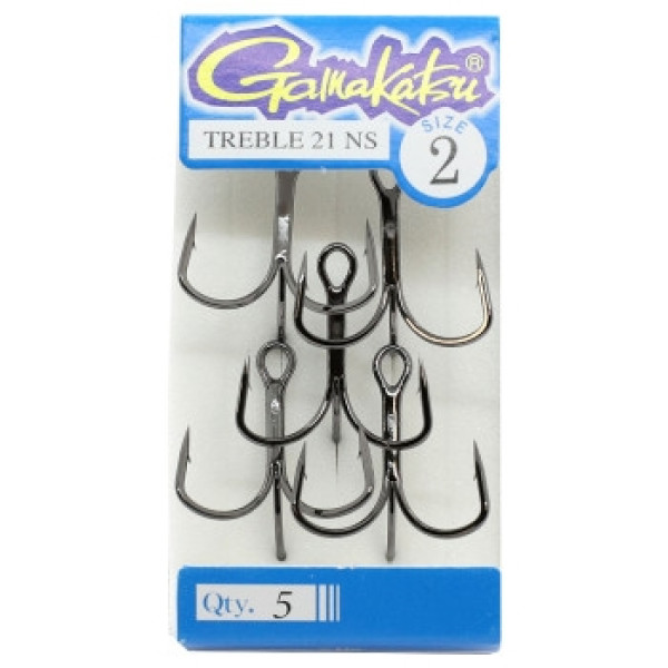 Гачок Gamakatsu потрійний Treble 21 NS EWG Black #2 5шт