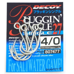 Гачок Decoy 27 Pluggin single 4/0, 6 шт.