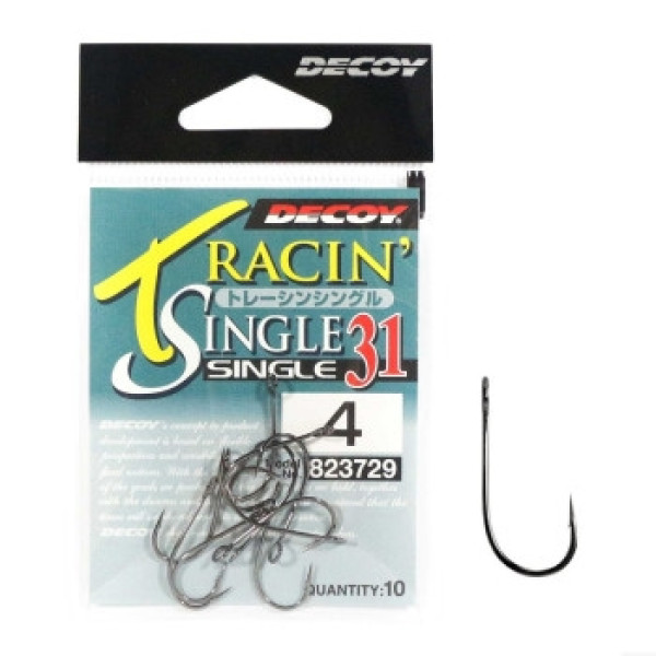 Decoy Single Hook 31 4, 10 pcs