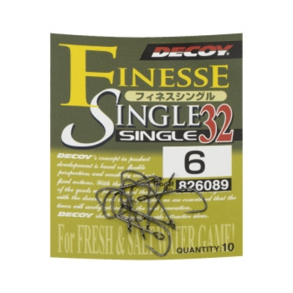 Decoy Single Hook 32 6, 10 pcs