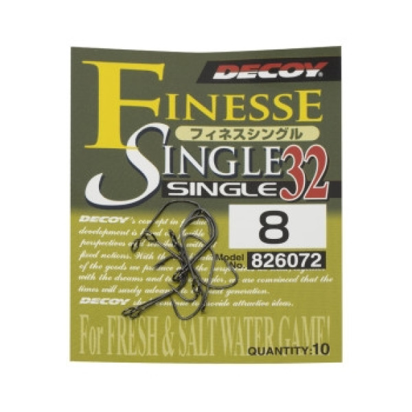 Decoy Single Hook 32 8, 10 pcs