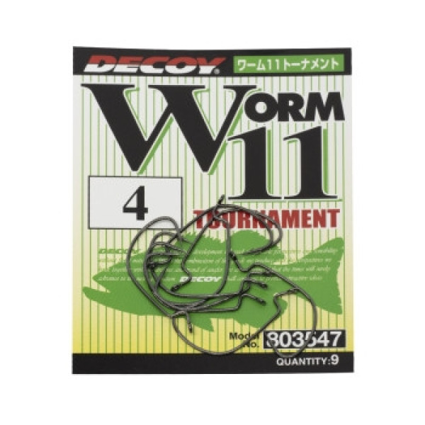 Decoy Worm 11 Tournament 4 Hook, 9 pcs
