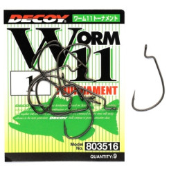 Крючок Decoy Worm 11 Tournament 1, 9шт