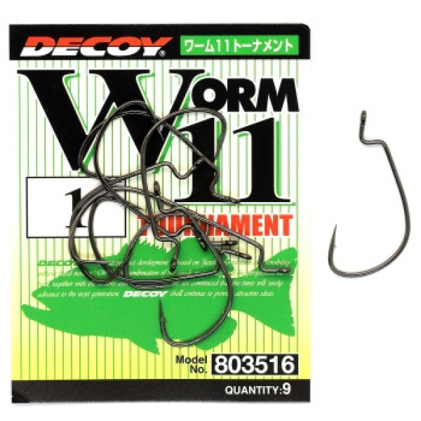 Гачок Decoy Worm 11 Tournament 1, 9шт