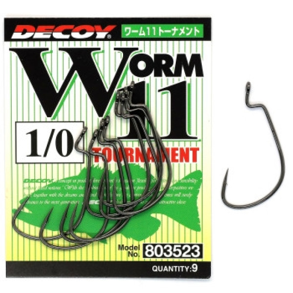 Крючок Decoy Worm 11 Tournament 1/0, 9шт