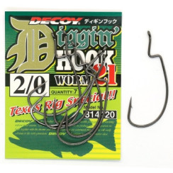 Decoy Worm 21 Digging Hook 2/0, 7 pcs