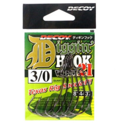 Decoy Worm 21 Digging Hook 3/0, 6 pcs