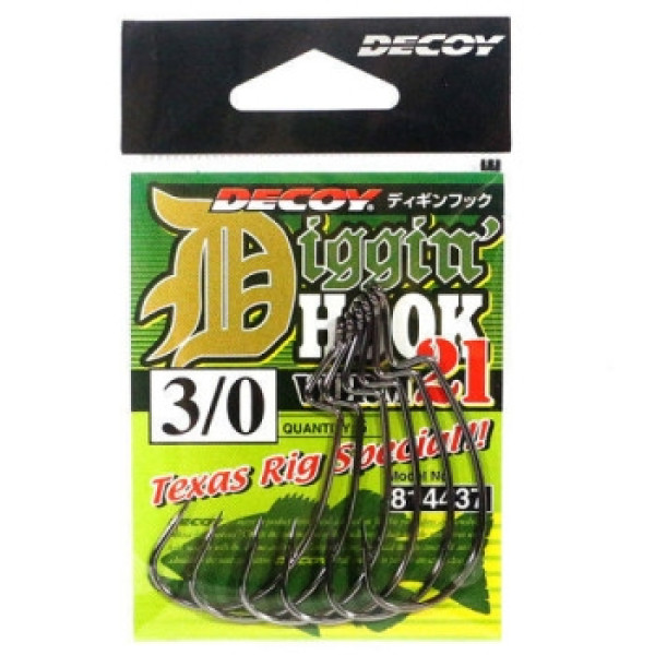 Decoy Worm 21 Digging Hook 3/0, 6 pcs