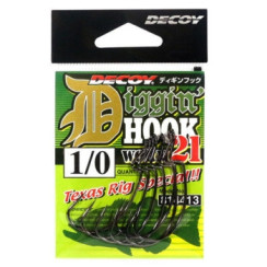 Decoy Worm 21 Digging Hook 1/0, 7 pcs