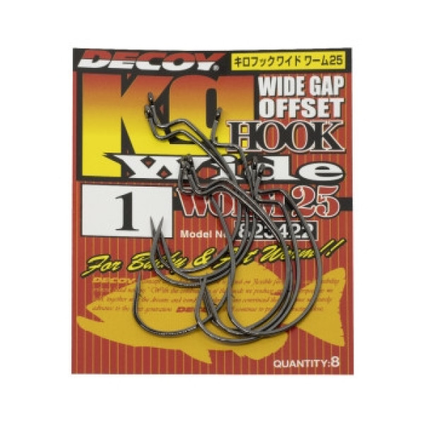 Гачок Decoy Worm 25 Hook Wide 1, 8 шт