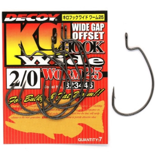 Гачок Decoy Worm 25 Hook Wide 2/0, 7 шт
