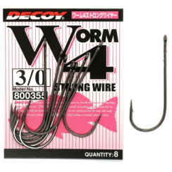 Крючок Decoy Worm 4 Strong Wire 3/0, 8шт