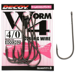 Крючок Decoy Worm 4 Strong Wire 4/0, 8шт
