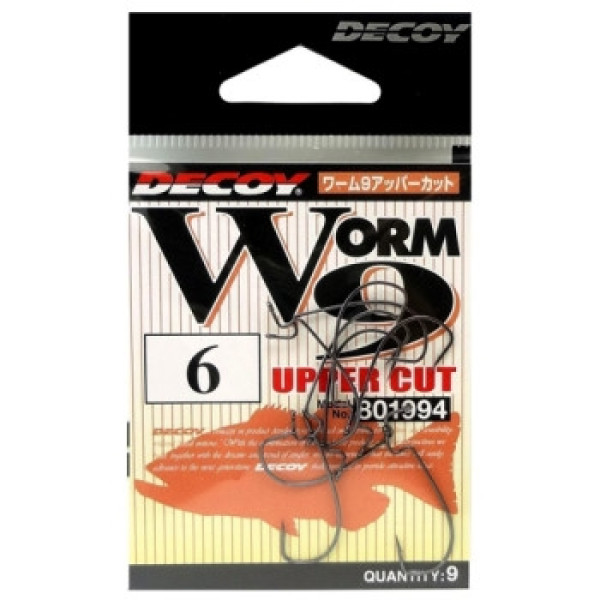 Крючок Decoy Worm 9 Upper Cut 6, 9шт