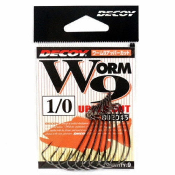 Крючок Decoy Worm 9 Upper Cut 1/0, 9шт
