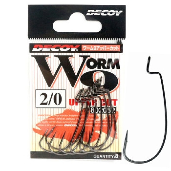 Decoy Worm 9 Upper Cut 2/0 Hook, 8 pcs