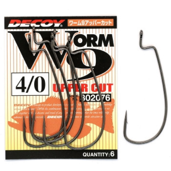 Hook Decoy Worm 9 Upper Cut 4/0, 6pcs
