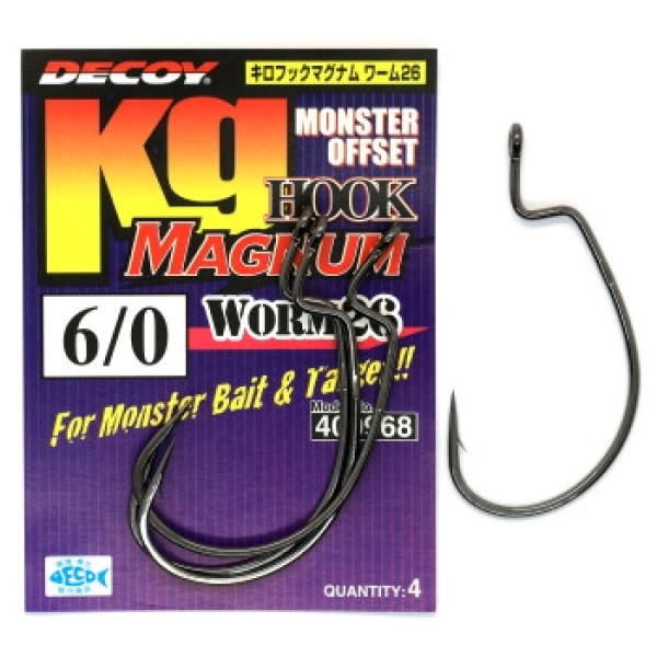 Decoy Worm 26 Kg Hook Magnum 6/0, 4 pcs