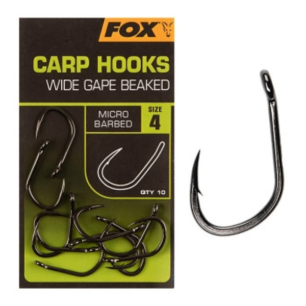 Hook Fox Carp Hooks Wide Gape #2 10pcs