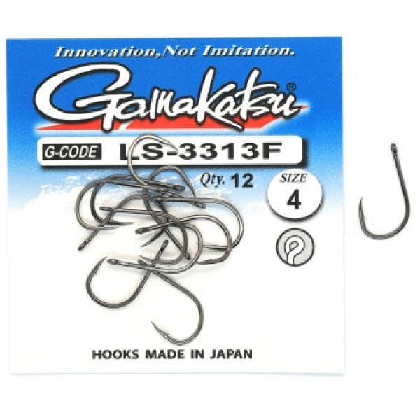 Hook Gamakatsu LS-3313F N/L Black #4 12pcs
