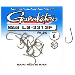 Gamakatsu LS-3313F N/L Black #8 Hook, 14 pcs.
