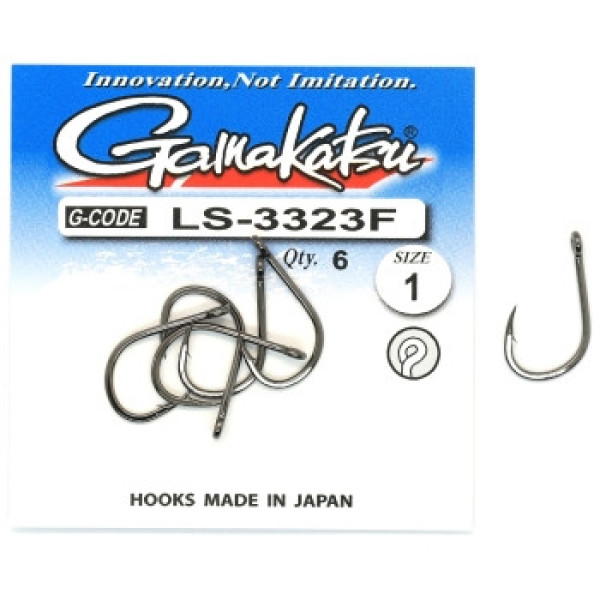 Gamakatsu LS-3323F N/L Black Hook #1 6 pcs