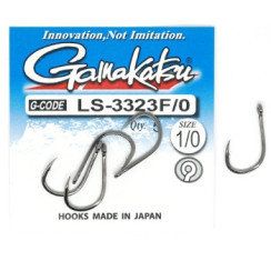 Гачок Gamakatsu LS-3323F N/L Black #1/0 5шт