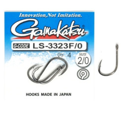 Гачок Gamakatsu LS-3323F N/L Black #2/0 4шт