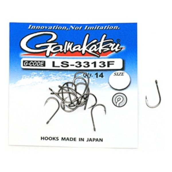 Gamakatsu LS-3313F N/L Black #6 Hook, 14 pcs.