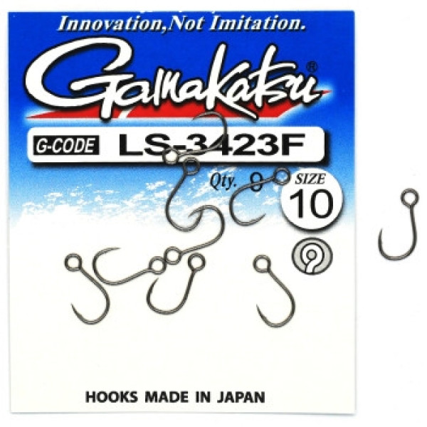 Гачок Gamakatsu LS-3423F N/L Black #10 9шт