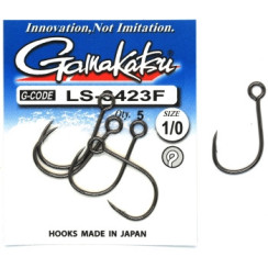 Гачок Gamakatsu LS-3423F N/L Black #1/0 5шт