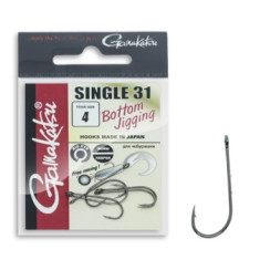 Гачок Gamakatsu Worm Single 31 Black #8 8шт
