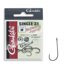 Гачок Gamakatsu Worm Single 31 Black #10 9шт