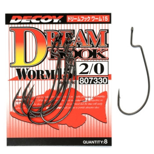 Decoy Worm 15 Dream Hook 2/0, 8 pcs