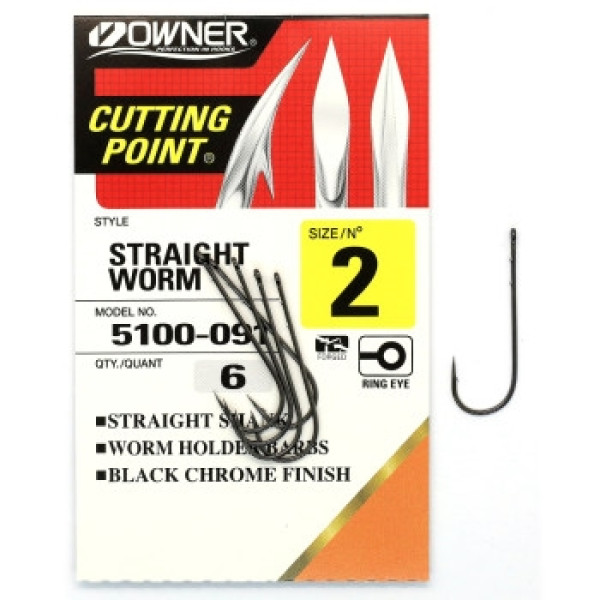 Owner Hook No. 02, long shank with notches