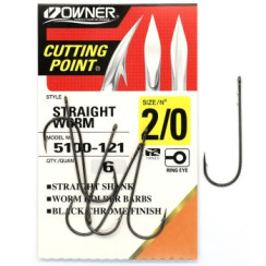 Owner hook No. 2/0 long shank with notches